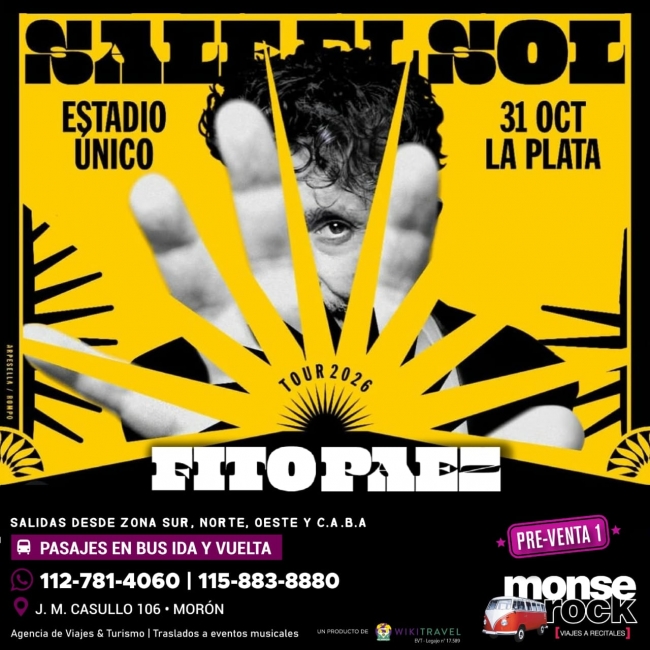 FITO PAEZ EN LA PLATA - 31 DE OCTUBRE 